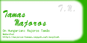 tamas majoros business card